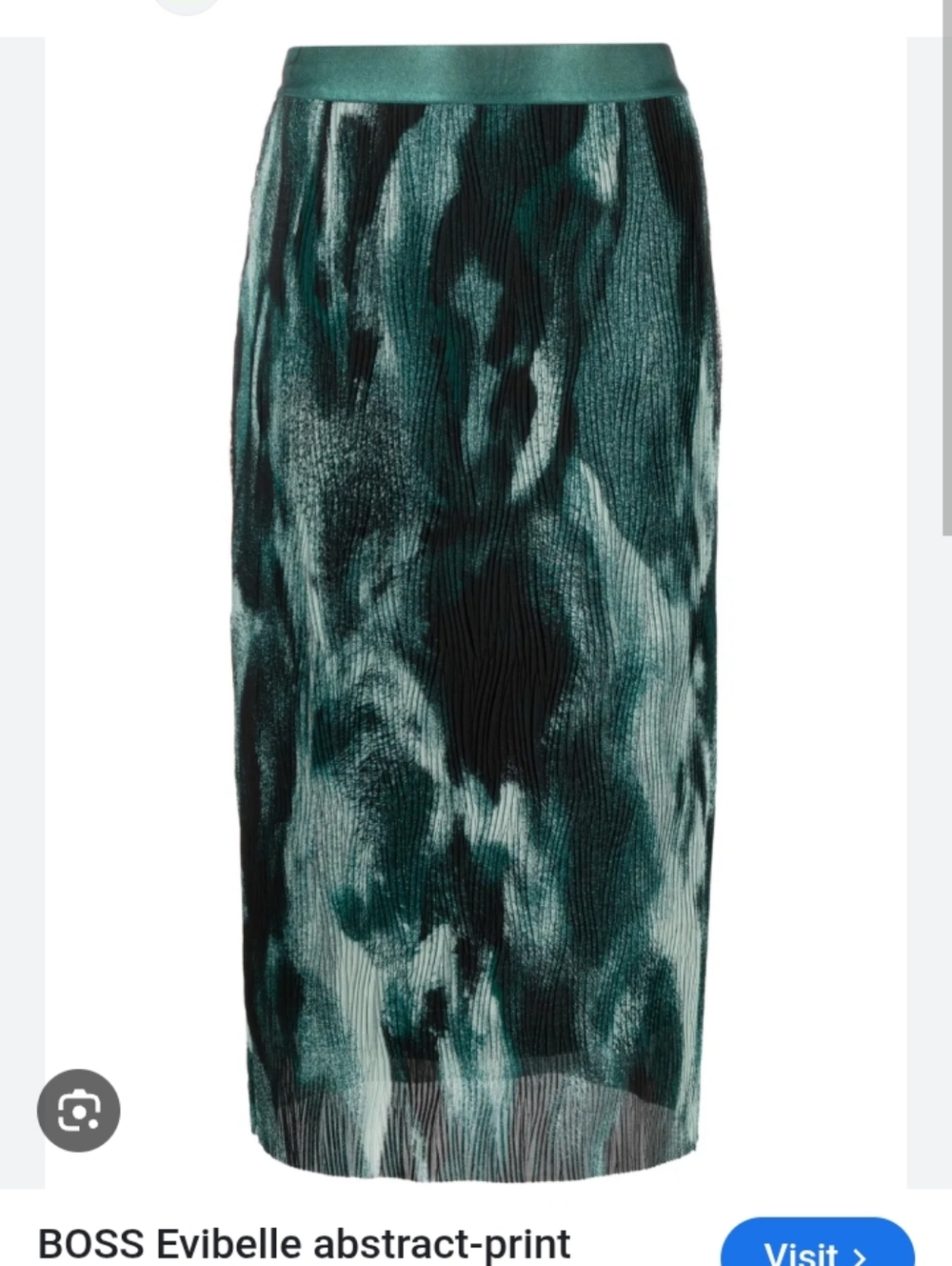 Boss Women's Evi Pleated Green Skirt Sz L